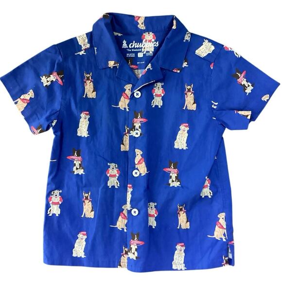 Chubbies Lifeguard Dogs Button Up Shirt - Picture 1 of 3